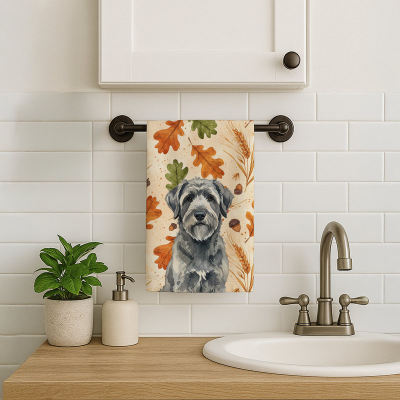 Serviette de cuisine grise Bouvier des Flandres, Bouvier des Flandres gris