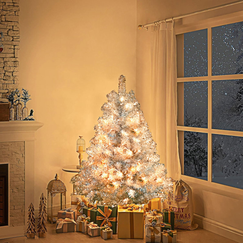 Arbre de Noël artificiel pré-éclairé, H 4 pi