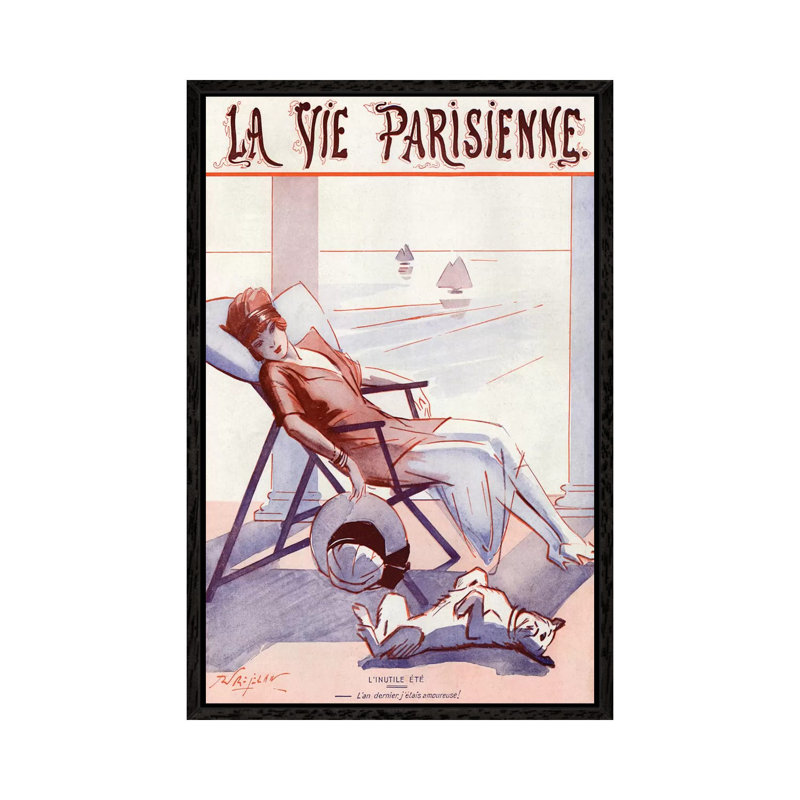 1920 La Vie Parisienne Magazine Cover by Rene Prejelan - Gallery-Wrapped Canvas Giclée on Canvas, Black Framed