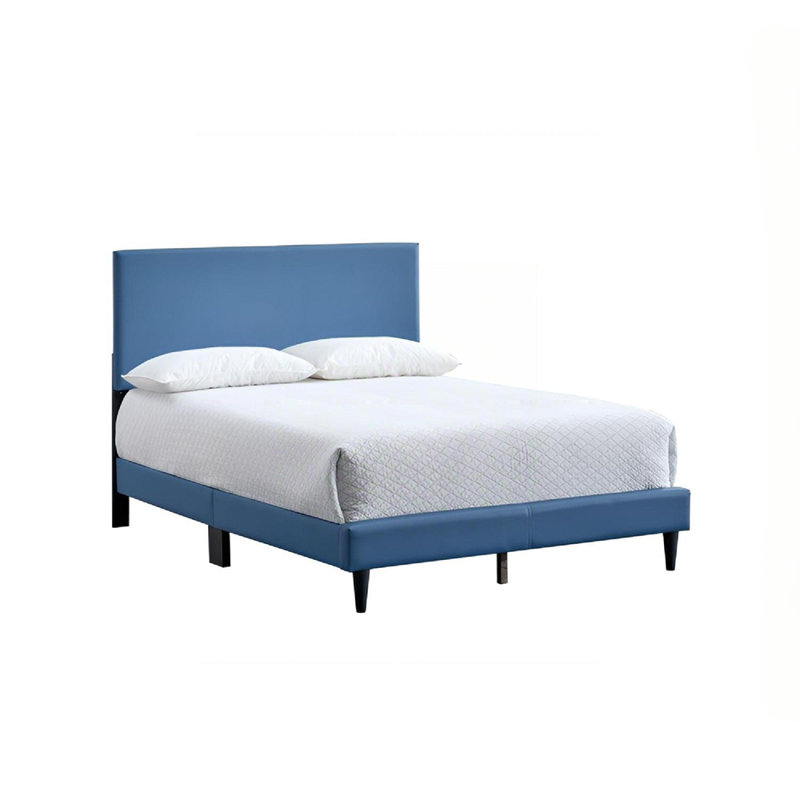 Baron Full Bed (Mattress Not Included), Blue, Full