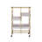 Gold & White Washed Finish Serving Cart