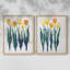 Tulipes en rang I - reproduction encadrée de qualité supérieure - prête à être accrochée - aucun clou requis - aucun clou requis-277175102-277175099