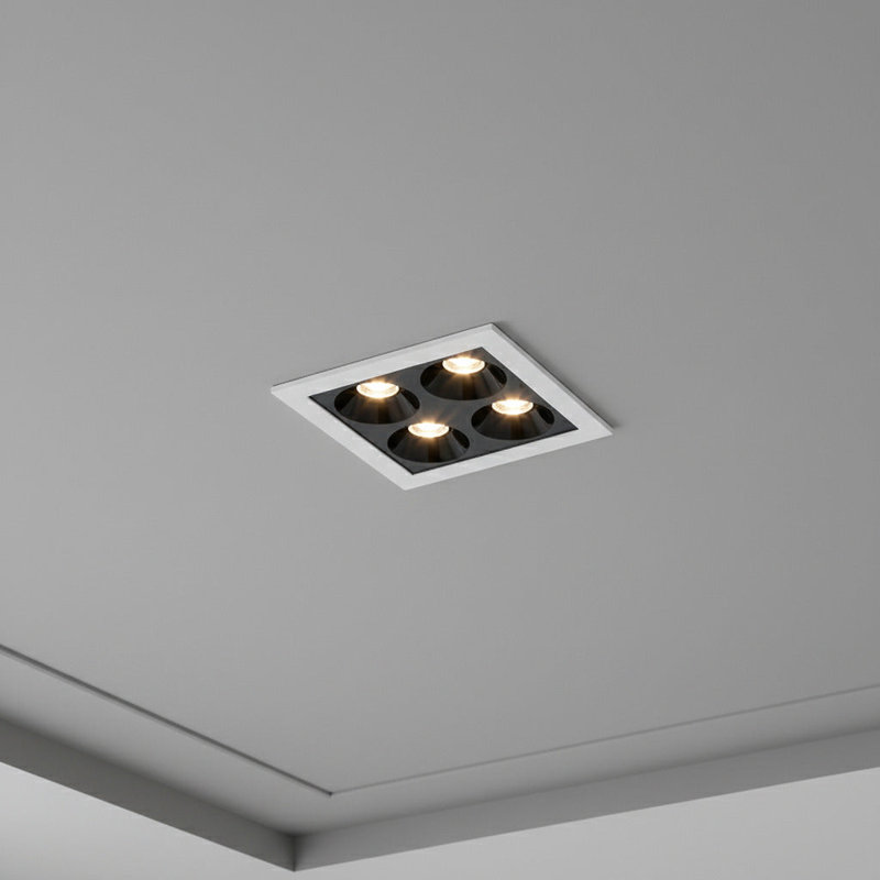 UltraBeam 8 Watt LED 3000K Warm White Recessed Square Ceiling Spotlight