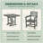Compact Patio Dining Sets, Hdpe Modern 3 Piece For Balcony Patio