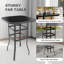 Ensemble de bar pivotant 3 pièces, ensemble de bar haut extérieur 3 pièces avec 2 chaises pivotantes d'extérieur et table de bar en verre