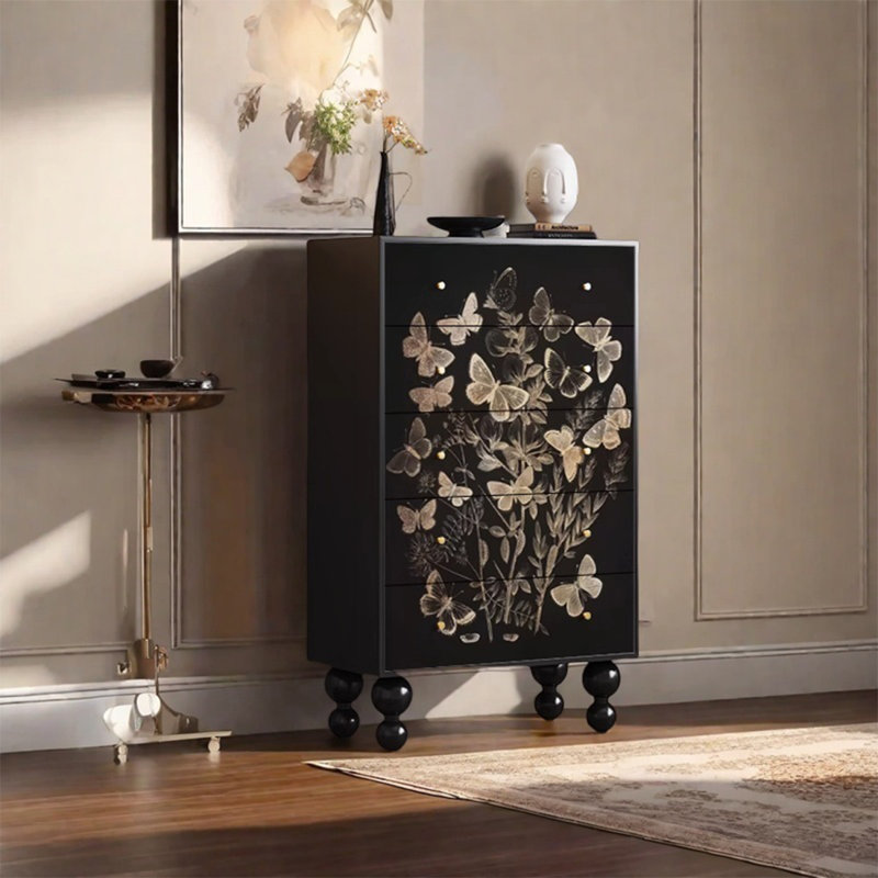 Armoire de rangement en bois à 5 tiroirs