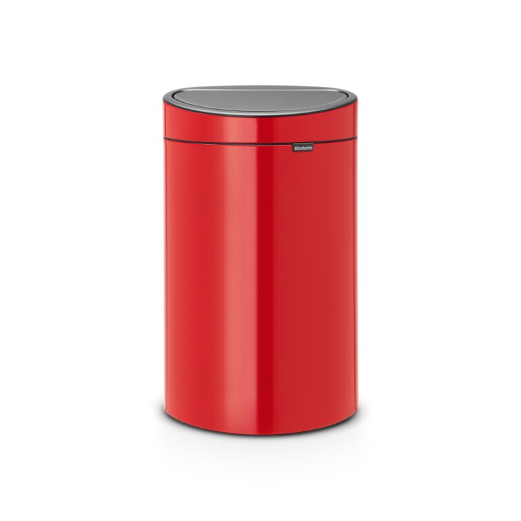 Brabantia Touch Top Trash Can New, 10.6 Gal. (40 l), Plastic