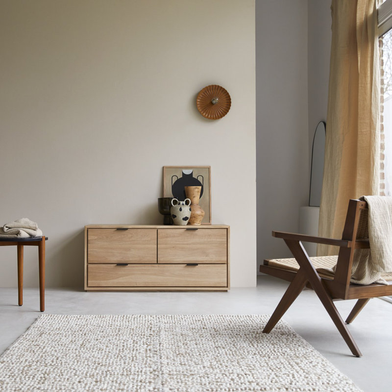 Senson Media Console, Natural Wood