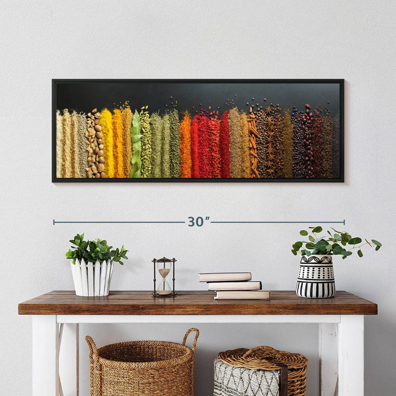 Chromatic Spices, Floating Frame Black, 31" X 11"