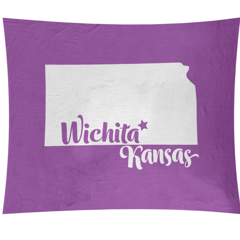 Tapisserie murale kansas wichita, H 88 po x l 104 po, Violet