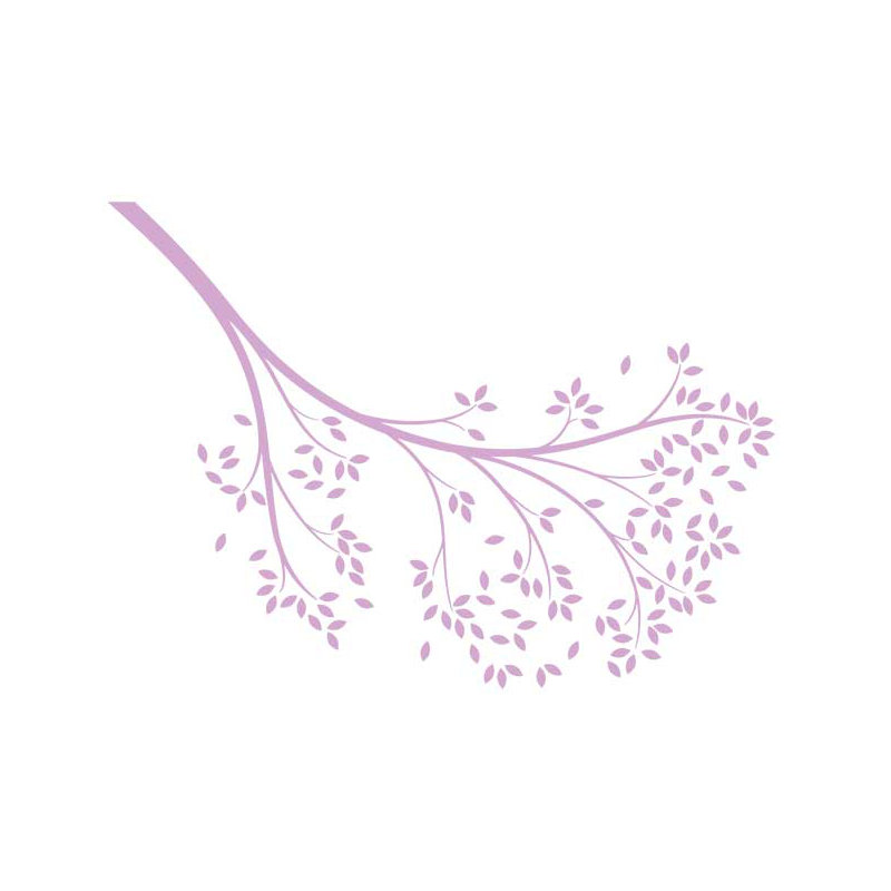 Décalcomanie murale branche atteindre, Lilas