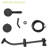 Matte Black Shower Assembly With 4.7" Showerhead, 7 Hand And Adjustable Parts-125173582