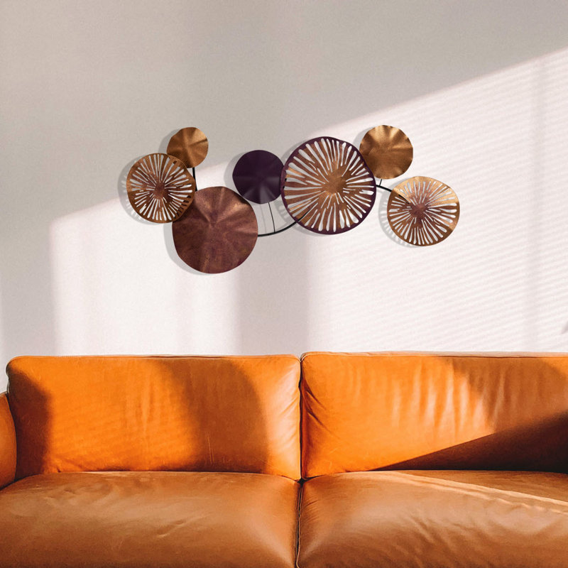 Accessoire mural en métal peint à la main 31,1 po x 13,8 po | 100% métal, épaisseur: 0,03 pouce | Variations de couleurs uniques, parfaites pour la décoration intérieure et les intérieurs modernes, design durable et élégant
