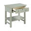 Table de chevet de rangement à 1 tiroir Finley - Gris antique-470115166