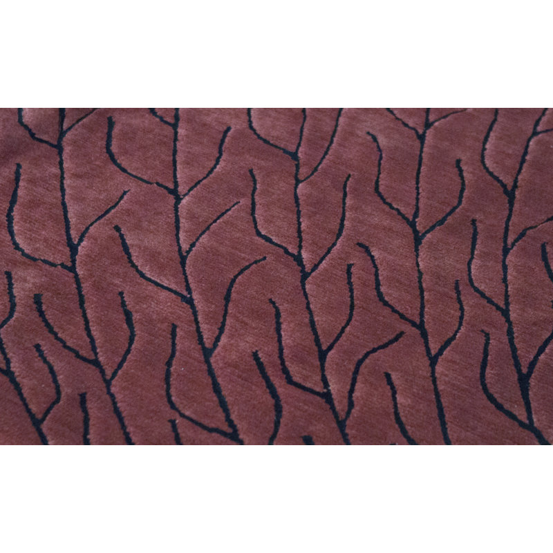Abstract Area Rug in Rust