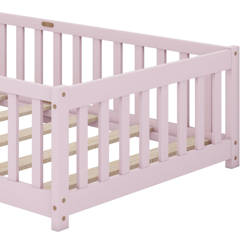 Lit sur pied avec clôture, Pink