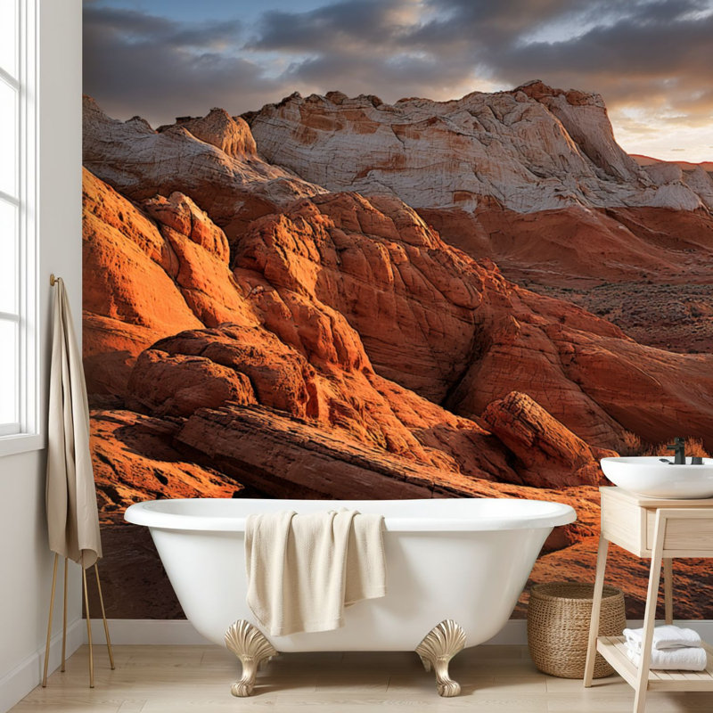 Papier peint adhésif autocollant paysage coucher de soleil Paria Rimrocks Utah
