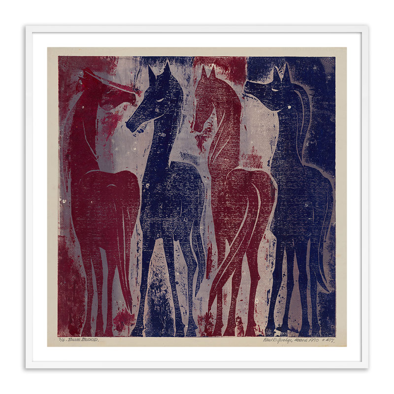 Blue Blood Print by Pepi Sprohge, Light Brown, 24" H x 24" W x 1.5" D