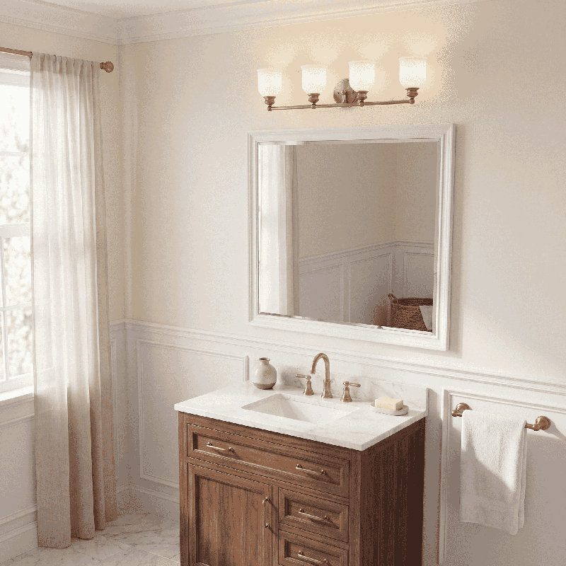 Ainikki 4-Light Vanity Light, Brass