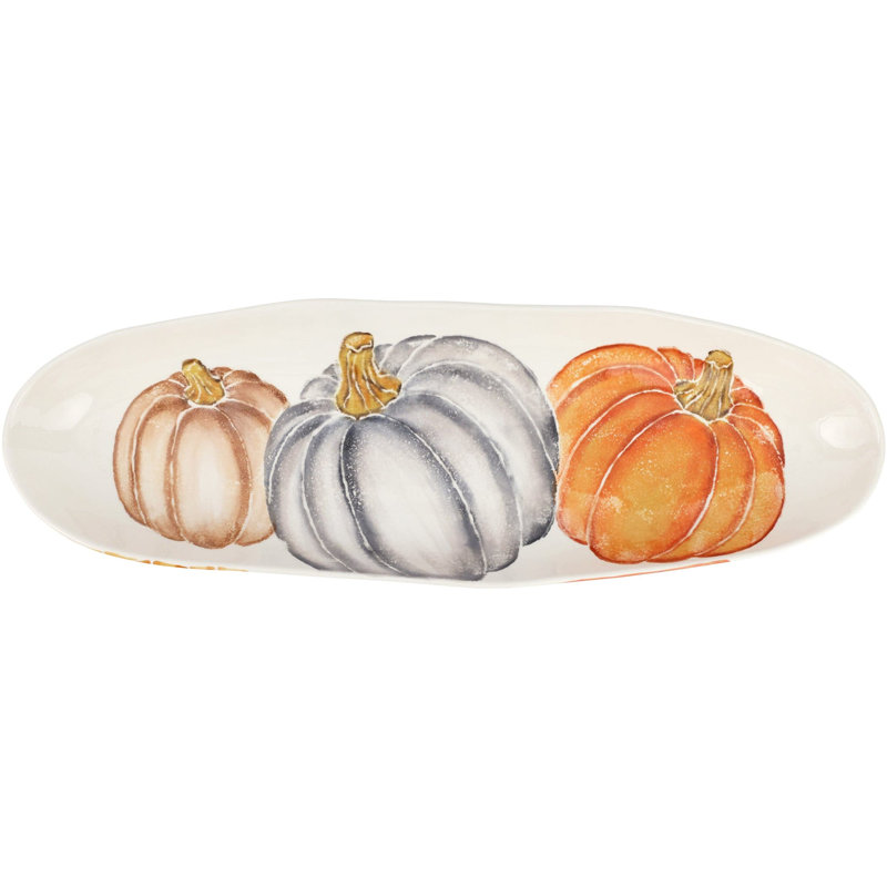Pumpkins Earthenware Platter