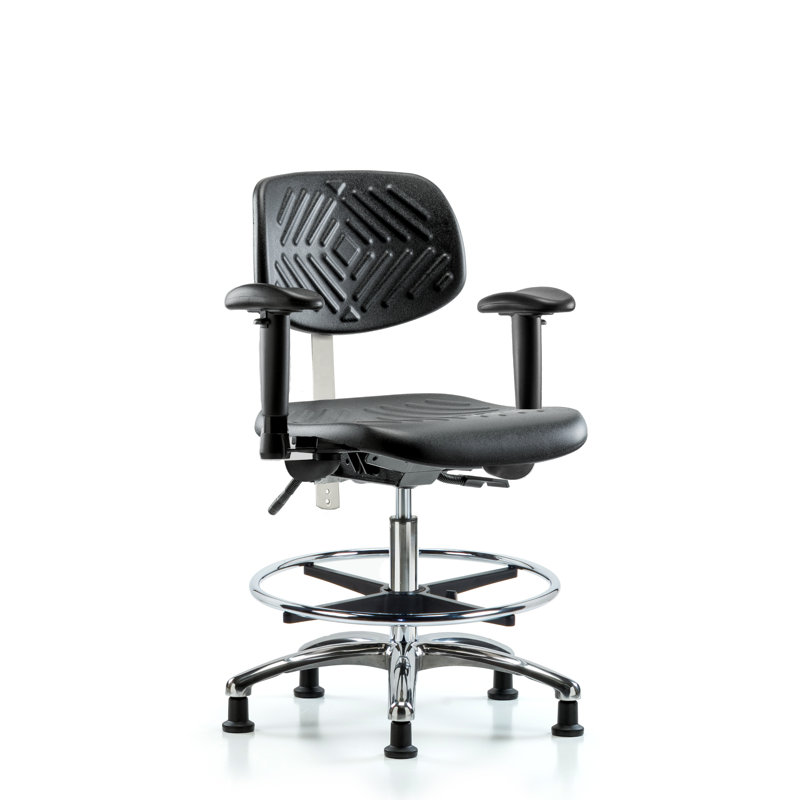Leta Task Chair, Glides, Black