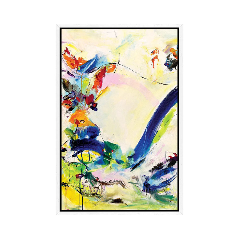 Waterfall by Radek Smach - Painting on Canvas, White Framed, 66.04 cm H x 45.72 cm W