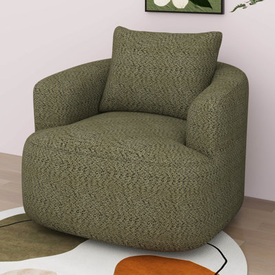 Fauteuil pivotant rembourré à accoudoirs rembourrés Modern