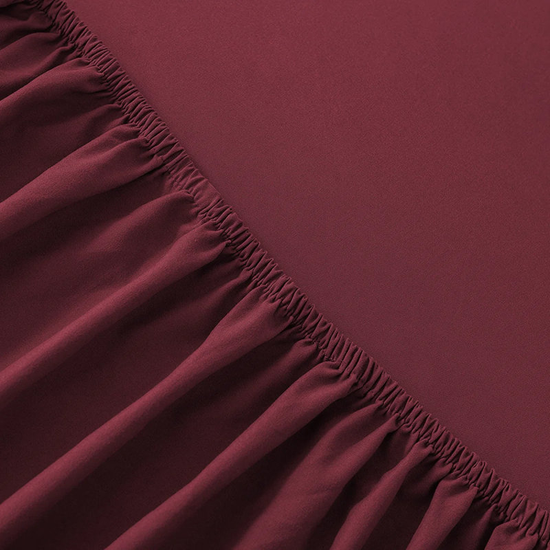 Sulltane Ultrasoft Cotton Blend Jersey Knit Fitted Sheet, Red, Double (4'6)