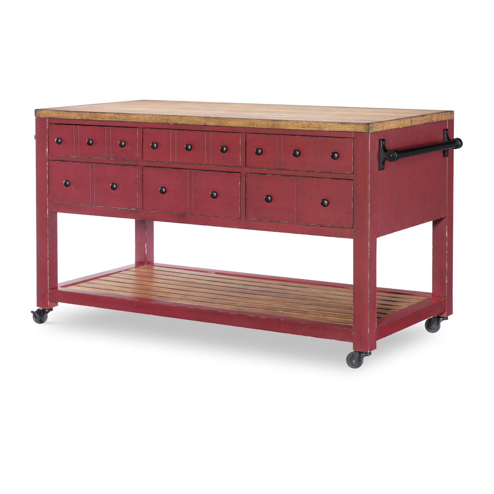 Country Living Kitchen Island, Red