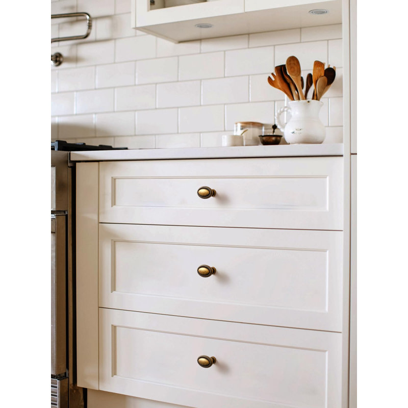 Ensemble de 5 poignées d'armoire en laiton antique Poignées de tiroir rétro Armoire de cuisine