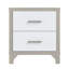 Élégante table de chevet ultrabrillante avec poignée en métal, table de chevet à miroir avec 2 tiroirs pour la chambre à coucher, le salon, le blanc