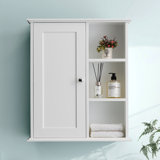  24 in. W x 7 in. D x 28 in. H Wall Bathroom Cabinet Over the Toilet Storage