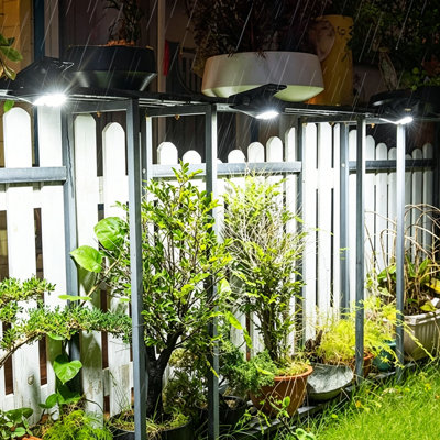 Solar Outdoor Clip Lights with Motion Sensor Waterproof Security Lights for Fence Patio Gutter Yard Walkway