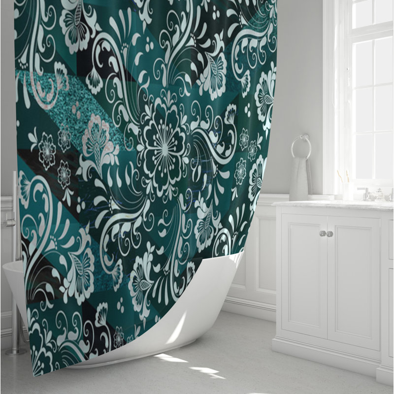 Anndee Floral Shower Curtain, 83" H x 70" W