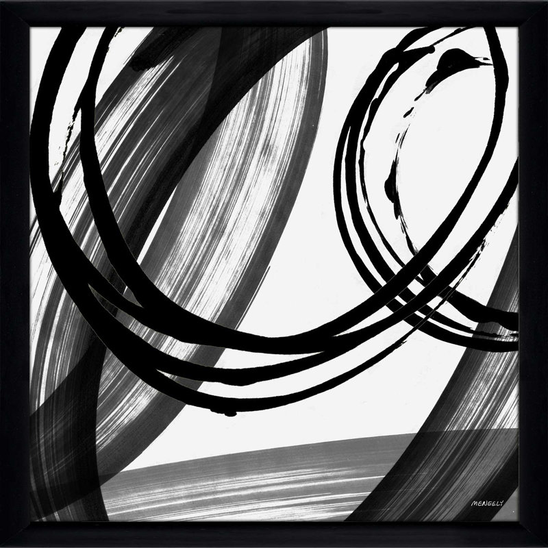 «Black and White Pop I», impression, H 25,5 po x l 25,5 po x P 1 po, Cadre noir