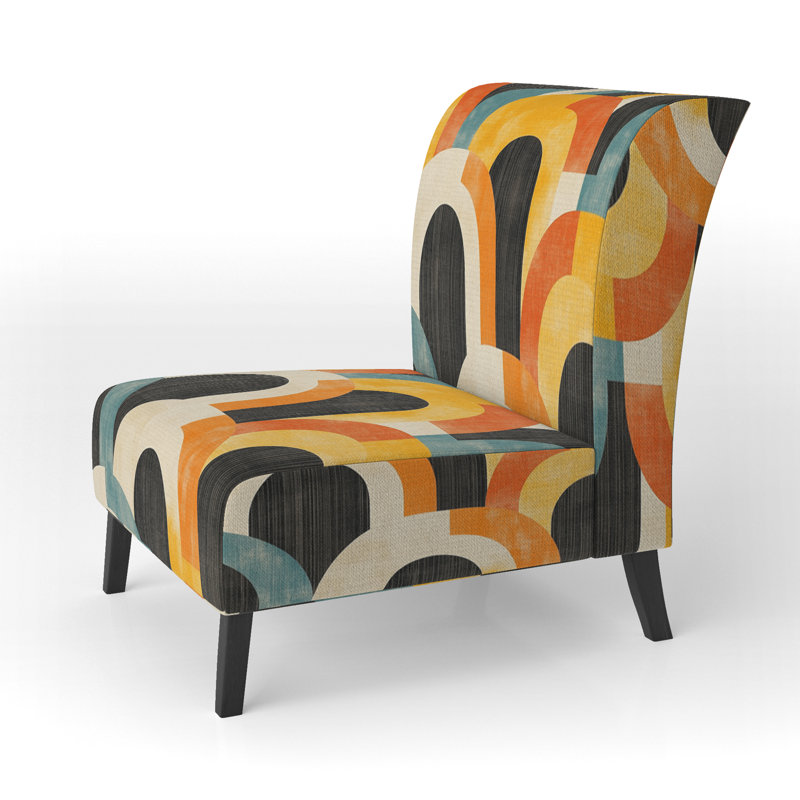 Fauteuil de chambre Abstract Midcentury, Slipper Armless