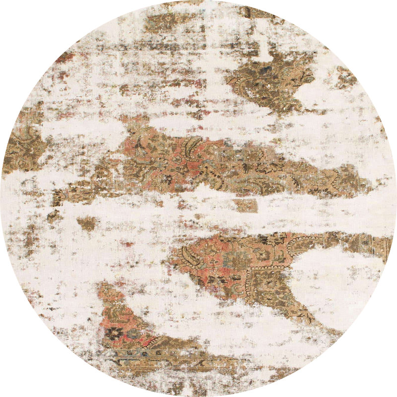 Tapis abstrait moderne 834, Rond 5 pi
