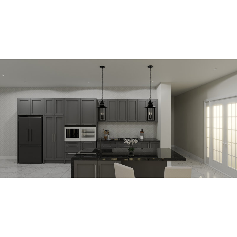 Saburo 3-Light Mystic Black Mini Pendant Light