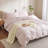 LIFETOWN Striped Duvet Cover Set 100% Washed Cotton Material Soft Linen Feel 3 Pieces Bedding Set-121598534-121598529