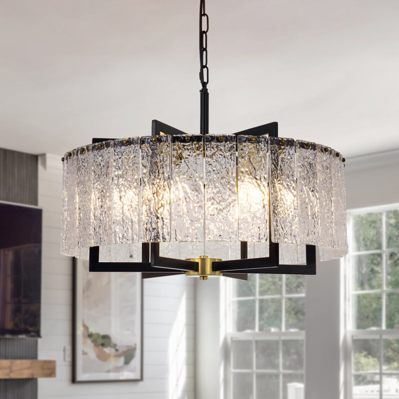 Ithnan 24'' 6 - Light Dimmable Drum Chandelier