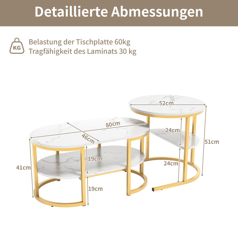 Coffee Table, Gold