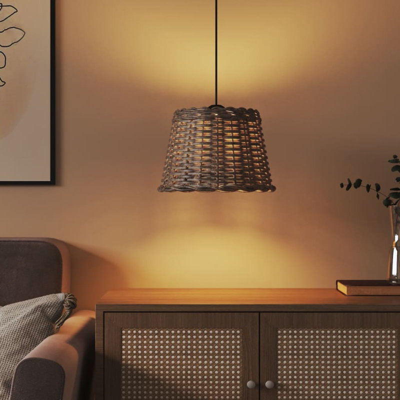 Chira Pendant Shade, Brown, 20cm H x 30cm W x 30cm D