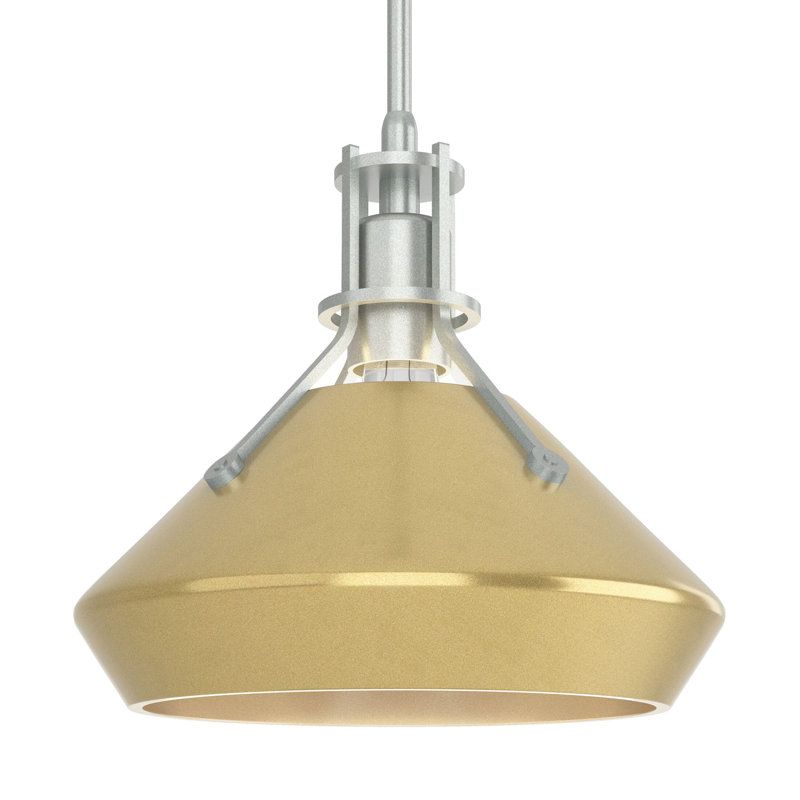 Henry with Chamfer Pendant, Modern Brass, Vintage Platinum