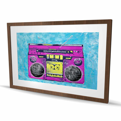 Radio rétro - Framed Matted Print for Bedroom Decor