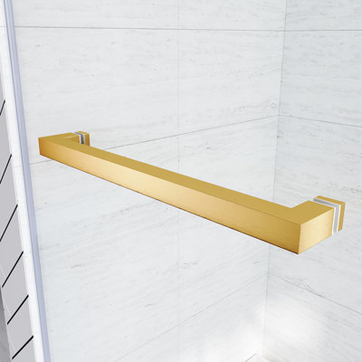 Bathroom Tub Door, 3/8" (10mm) Tempered Glass, Stainless Steel Hardware, Brushed Gold, Nano Coated Surface, Shower Door 56-60 In. X 62 In 10mm Hardwares, Coating,