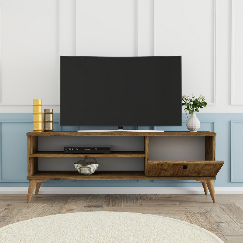Tadlock Unfinished TV Stand for TVs up to 50", Walnut