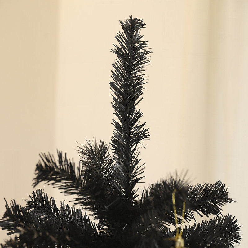 Arbre de Noël artificiel noir de 6 pi de haut