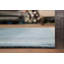 Tapis népalais moderne élégant dégradé bleu 4 x 6