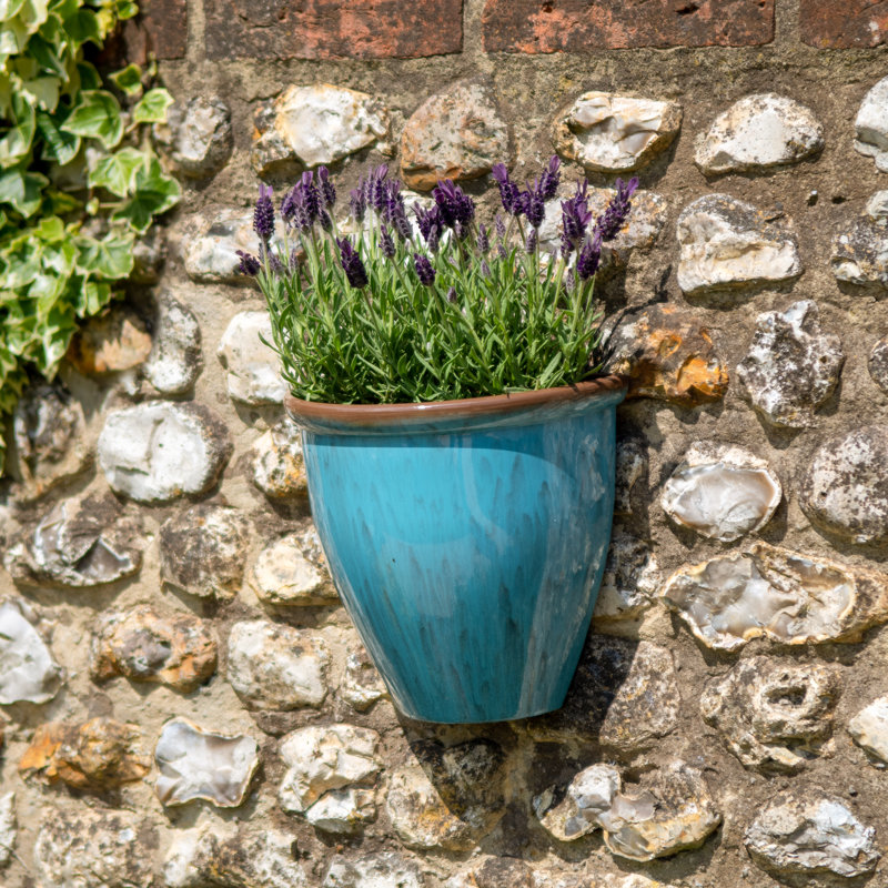 Magdalena Wall Planter, Aqua