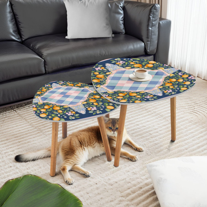 Ensemble de 2 tables basses gigognes Triangle
